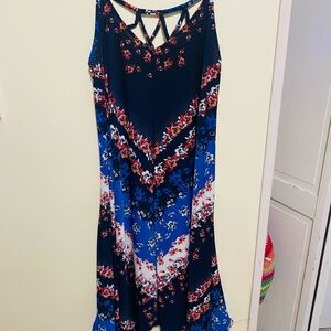 Maurices Floral Maxi Dress - Navy and Red